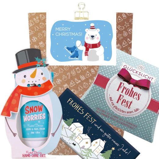 Geschenktüte „Merry Christmas“ – Schöne Kleinigkeit zu Weihnachten (Eisbär Set 2)