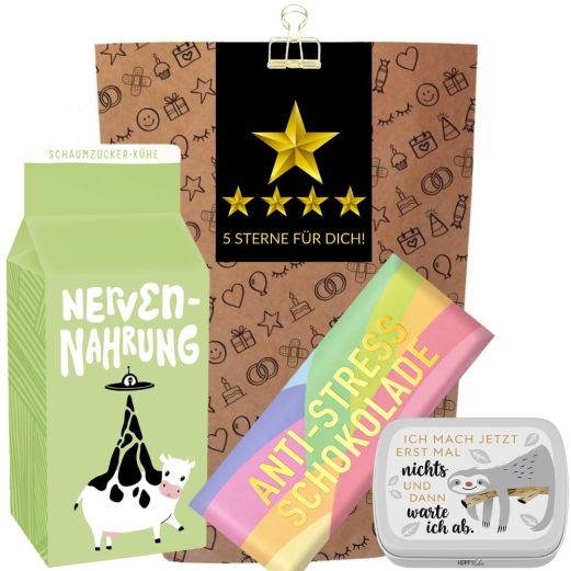 Geschenktüte Motivationsgeschenk „5 Sterne für dich!“ (Set 4)