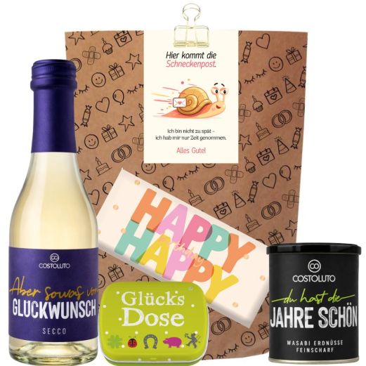 Geschenktüte nachträglich zum Geburtstag „Hier kommt die Schneckenpost!“ (Set 1)