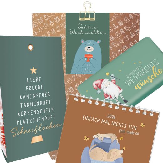 Geschenktüte „Schöne Weihnachten“ – Kleine Aufmerksamkeit (Bär – Set 4)