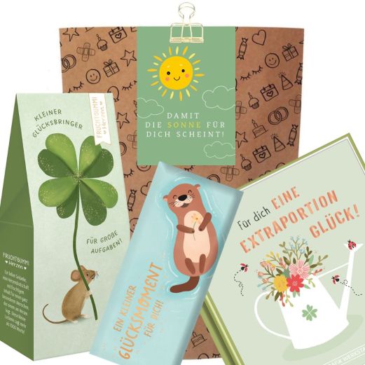 Geschenktüte Aufmunterung „Damit die Sonne für dich scheint“ (Set 6)