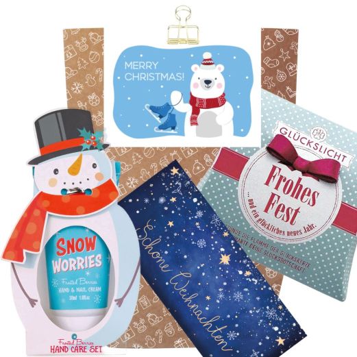 Geschenktüte „Merry Christmas“ – Schöne Kleinigkeit zu Weihnachten (Eisbär Set 2)