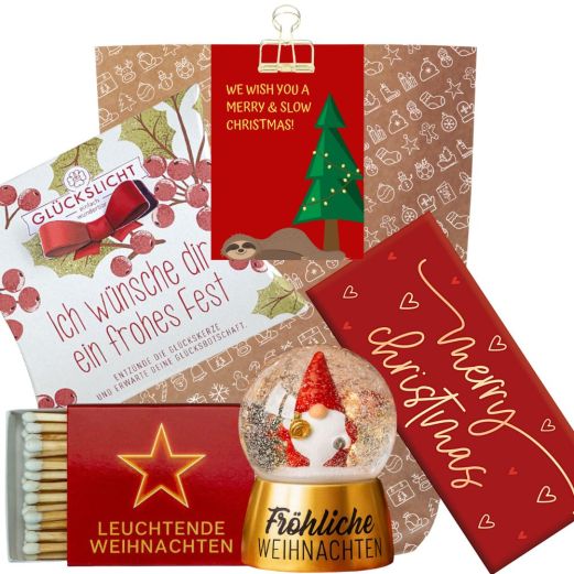 Geschenktüte „Slow Christmas“ – Lustiges Weihnachtsgeschenk (Set 6)