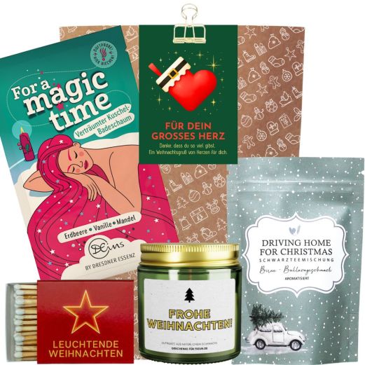 Geschenktüte Weihnachten – Weihnachtsgeschenk „Für dein großes Herz“ (Set 4)