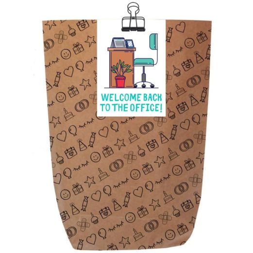 Geschenktüte WELCOME BACK TO THE OFFICE - zum Befüllen