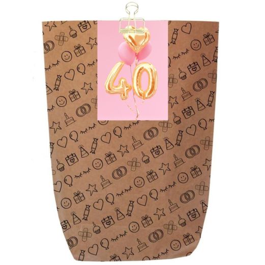 Geschenktüte 40 - Motiv Ballons - zum Befüllen
