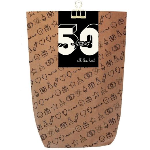 Geschenktüte 50. Geburtstag „50 Years“ – zum Befüllen