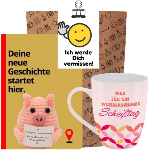 Geschenktüte Abschiedsgeschenk „Ich werde dich vermissen!“ (Set 8)