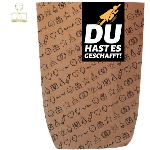 Geschenktüte DU HAST ES GESCHAFFT! - zum Befüllen