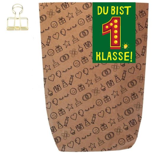 Geschenktüte DU BIST 1. KLASSE! - zum Befüllen