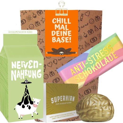 Geschenktüte zur Entspannung „Chill mal deine Base“ (Set 12)