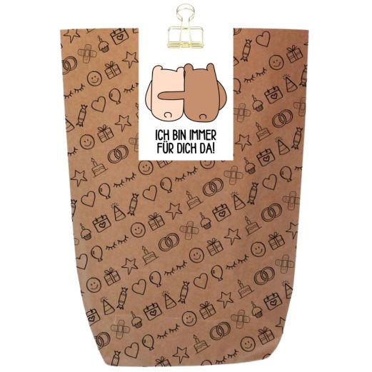 Geschenktüte ICH BIN IMMER FÜR DICH DA! - zum Befüllen