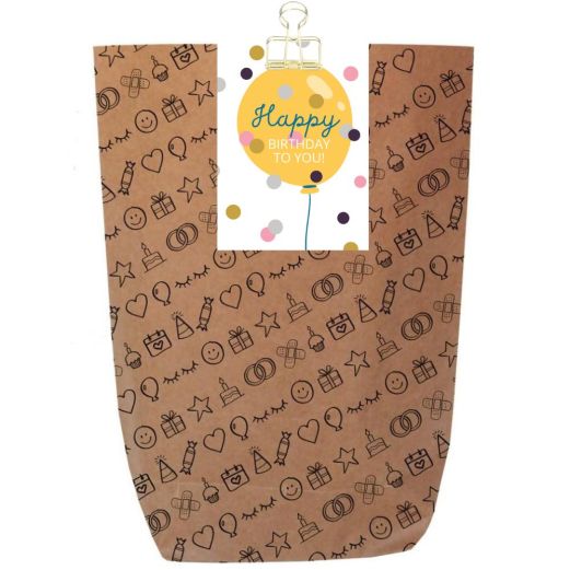 Geschenktüte zum Geburtstag - „Happy Birthday to you!“ - zum Befüllen
