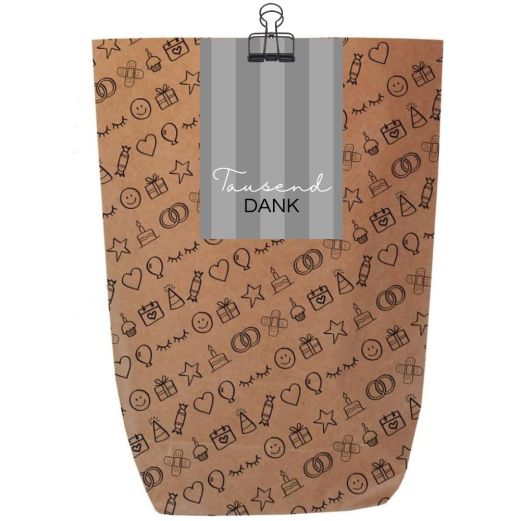 Geschenktüte Danke – Dankeschön Geschenk „Tausend Dank“ - zum Befüllen