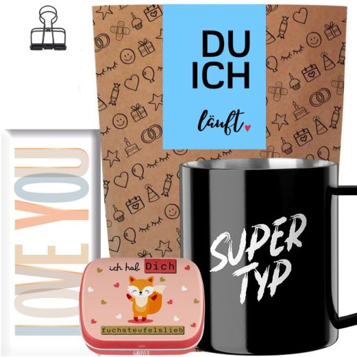 Geschenktüte DU ICH LÄUFT - blau # 5