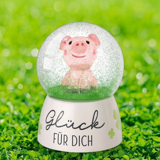 Glitzerkugel Glück für dich!