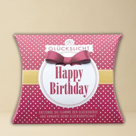 Glückslicht HAPPY BIRTHDAY - gepunktet