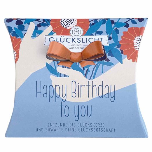 Glückslicht HAPPY BIRTHDAY TO YOU! - blaue Version