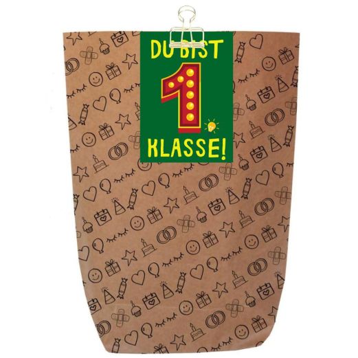 Geschenktüte DU BIST 1. KLASSE! - zum Befüllen