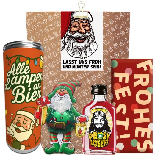 Geschenktüte Weihnachten – Weihnachtsgeschenk „Froh und munter sein!“ (Set 4)