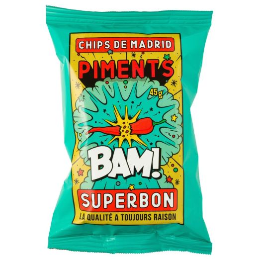 Kartoffelchips 45g Superbon PIMENTO BAM! - Vegan