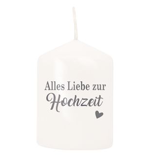 Kerze ALLES LIEBE ZUR HOCHZEIT