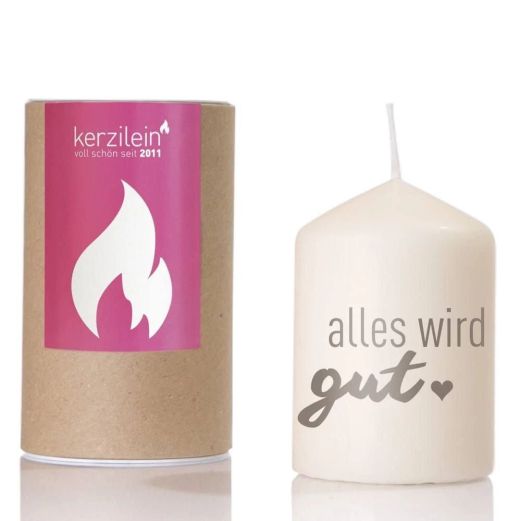 Kerze ALLES WIRD GUT!
