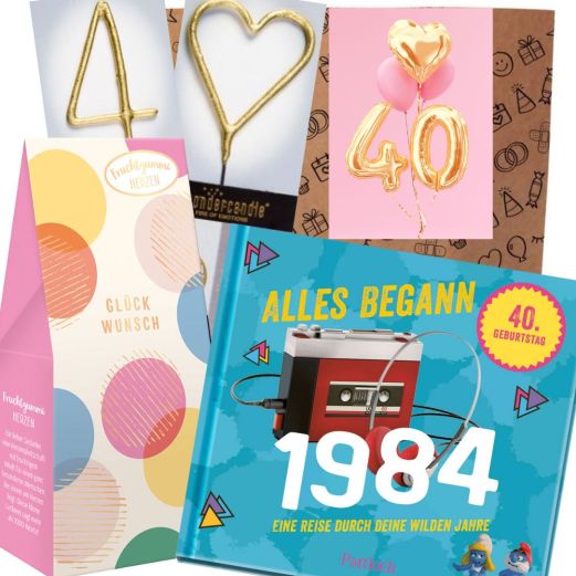 Geschenktüte ZUM 40. GEBURTSTAG - Ballons # 3
