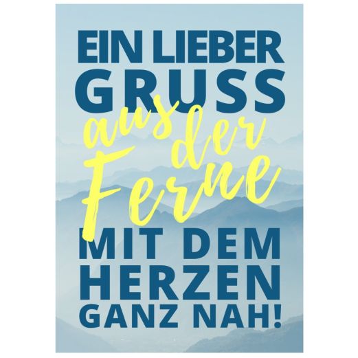 Minicard GRUSS AUS DER FERNE