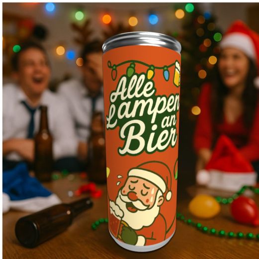 Dosenbier „Alle Lampen an Bier“ – Lustiges Weihnachts- und Wichtelgeschenk