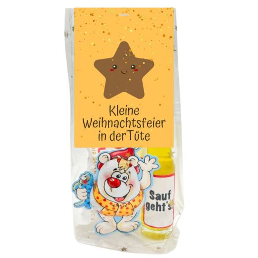 Mini Magic „Kleine Weihnachtsfeier in der Tüte“ - Lustiges, kleines Wichtelgeschenk (Set 1)