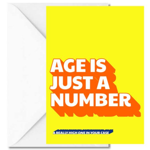 Minicard AGE IS JUST A NUMBER