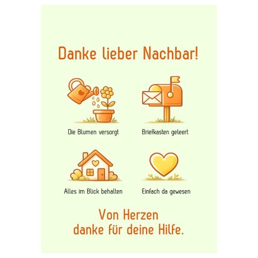 Minicard „Danke lieber Nachbar“ – NEW