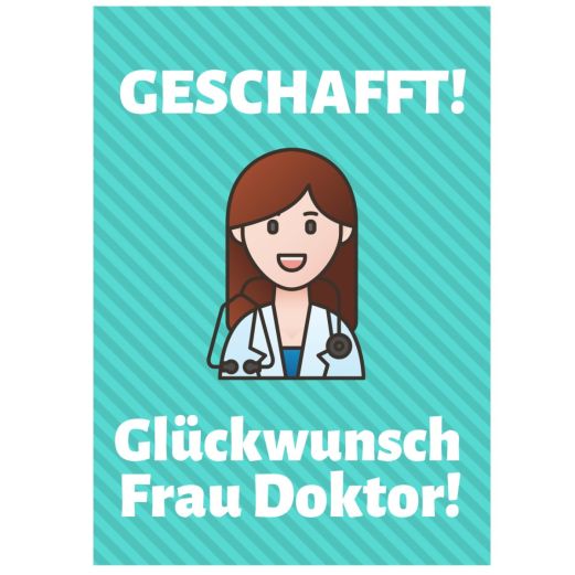 Minicard GLÜCKWUNSCH FRAU DOKTOR!