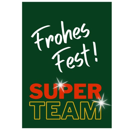 Minicard FROHES FEST SUPER TEAM