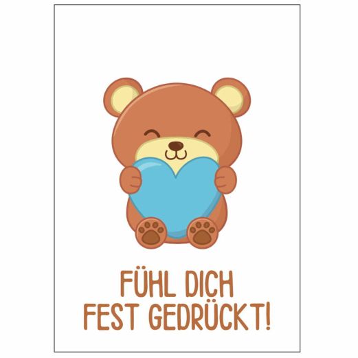 Minicard FÜHL DICH FEST GEDRÜCKT!