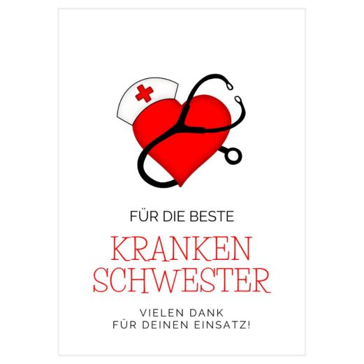 Minicard FÜR DIE BESTE KRANKENSCHWESTER