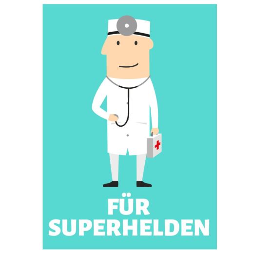 Minicard FÜR SUPERHELDEN - Ärzte