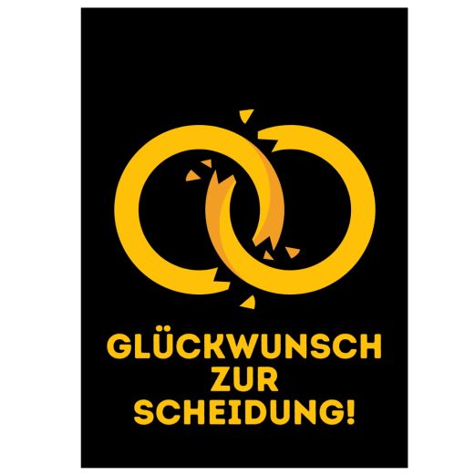 Minicard GLÜCKWUNSCH ZUR SCHEIDUNG!