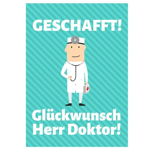 Minicard GLÜCKWUNSCH HERR DOKTOR!