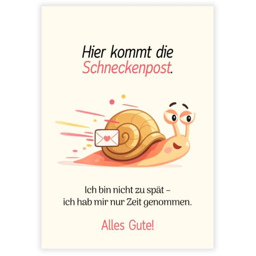 Minicard „Hier kommt die Schneckenpost“ (Edition 2026)