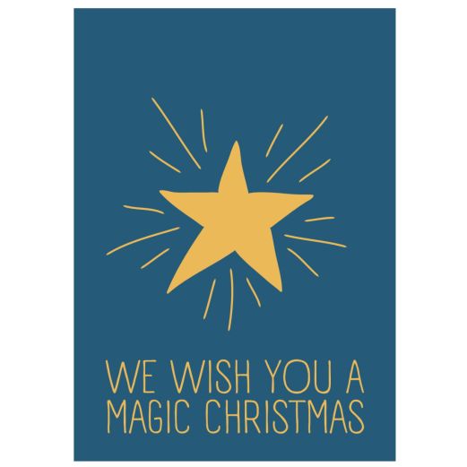 Minicard WE WISH YOU A MAGIC CHRISTMAS