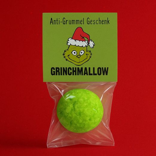 Naschtüte „Anti Grummel – Grinchmallow“ – Kleinigkeit für Weihnachtsmuffel