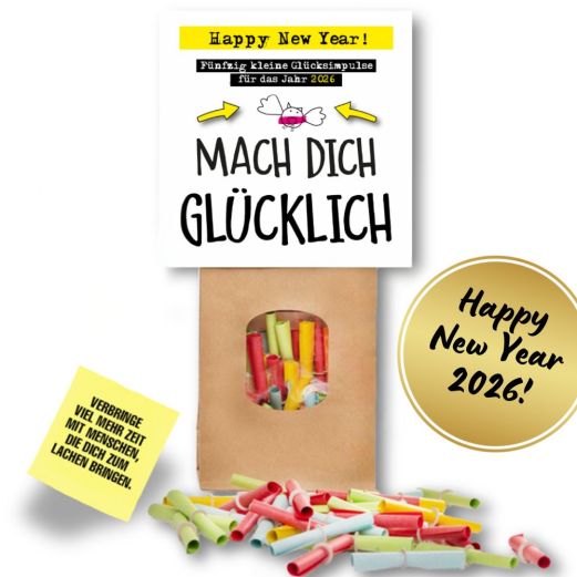 50 Glückslose „Happy New Year 2026!“ – Silvester- und Neujahrsgeschenk