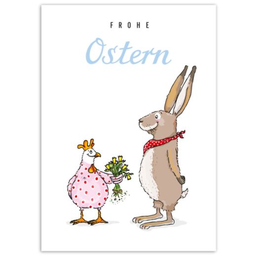 Postkarte FROHE OSTERN - OSTERSTRAUSS