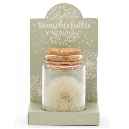 Großer Wunscherfüller - Pusteblume im Glas