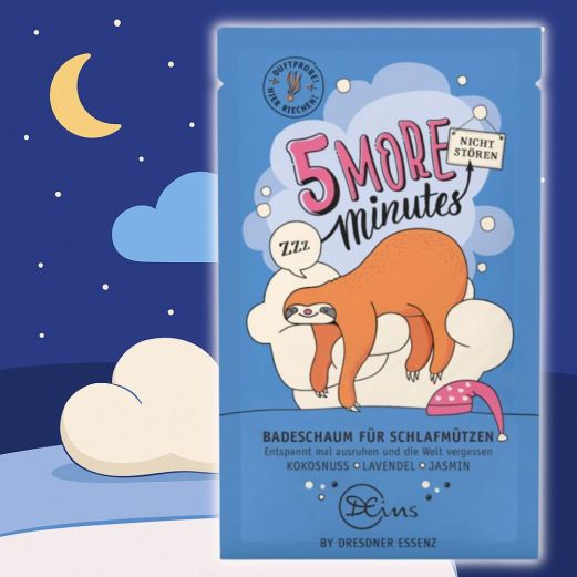 Badeschaum 5 MORE MINUTES - für Schlafmützen