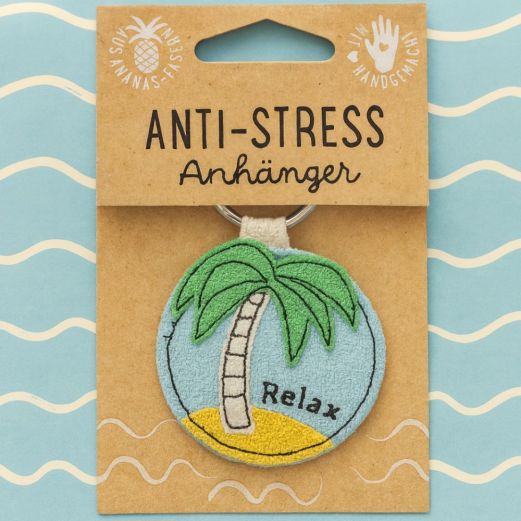 Schlüsselanhänger aus Ananas-Faser „Relax“