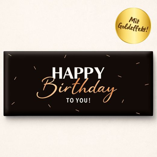 Schokolade 30g HAPPY BIRTHDAY TO YOU! - NEW! schwarz-gold