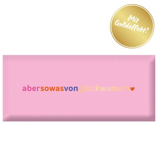 Schokolade 30g „abersowasvonglückwunsch“